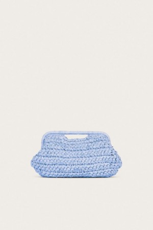 Cult Gaia Aurora Large Clutch Light Blue | NZ 634075V