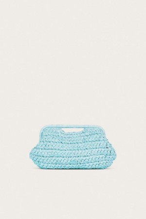 Cult Gaia Aurora Large Clutch Light Blue | NZ 180246V