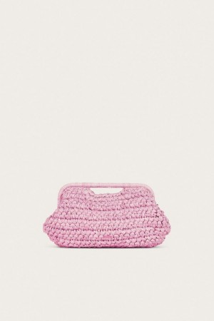 Cult Gaia Aurora Large Clutch Pink | NZ 965801E