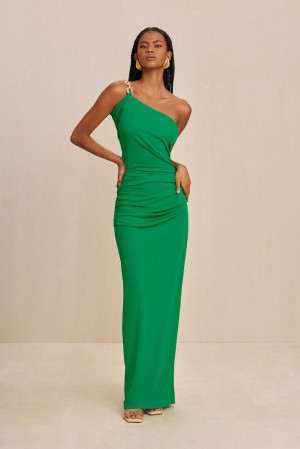 Cult Gaia Cobie Gown Dress Green | NZ 372608J