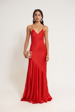 Cult Gaia Crissy Gown Dress Red | NZ 971205Z