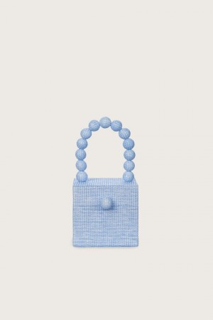 Cult Gaia Eos Top Handle Tote Bag Light Blue | NZ 029741E