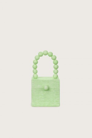 Cult Gaia Eos Top Handle Tote Bag Light Green | NZ 287103C