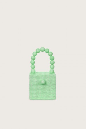 Cult Gaia Eos Top Handle Tote Bag Light Green | NZ 789246A