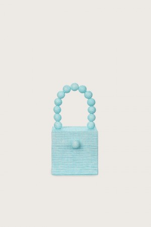 Cult Gaia Eos Top Handle Tote Bag Light Blue | NZ 315827V