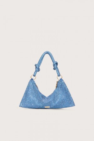 Cult Gaia Hera Nano Rhinestone Shoulder Bag Light Blue | NZ 567123D