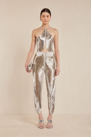 Cult Gaia Illaria Pants Silver | NZ 539142I