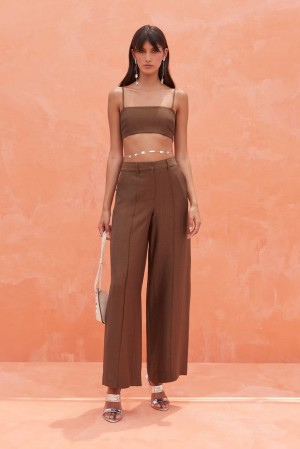 Cult Gaia Janine Pants Brown | NZ 643721R