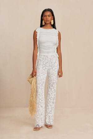 Cult Gaia Kaci Pants White | NZ 675849L