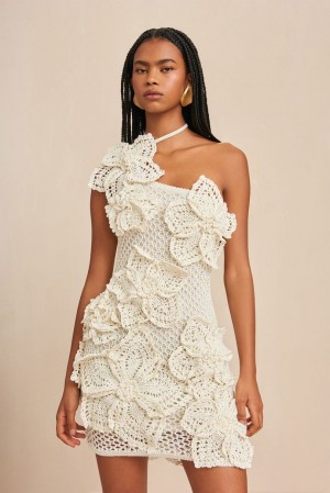 Cult Gaia Kendria Crochet Dress White | NZ 092147F