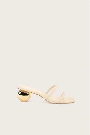 Cult Gaia Leora Sandals White | NZ 406791I