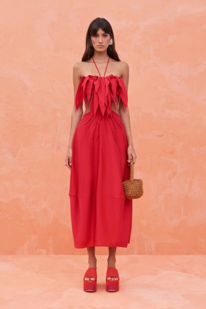 Cult Gaia Lue Dress Red | NZ 095827M