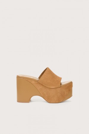 Cult Gaia Natasha Platform Sandals Brown | NZ 819703I