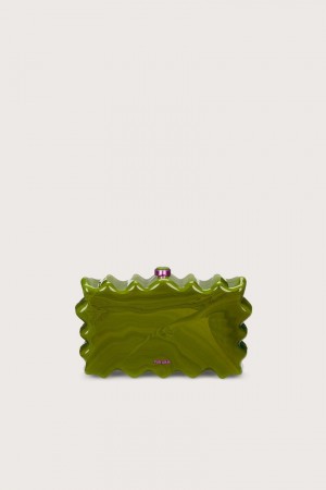 Cult Gaia Paloma Clutch Olive | NZ 037649V