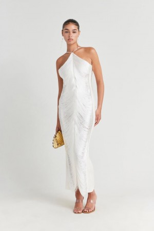 Cult Gaia Renata Gown Dress White | NZ 169054Y