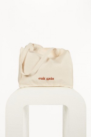 Cult Gaia Reusable Tote Bag Cream | NZ 762451W