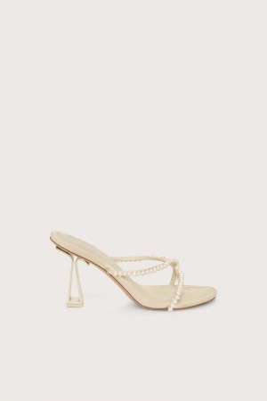 Cult Gaia Soriah Sandals White | NZ 295413R