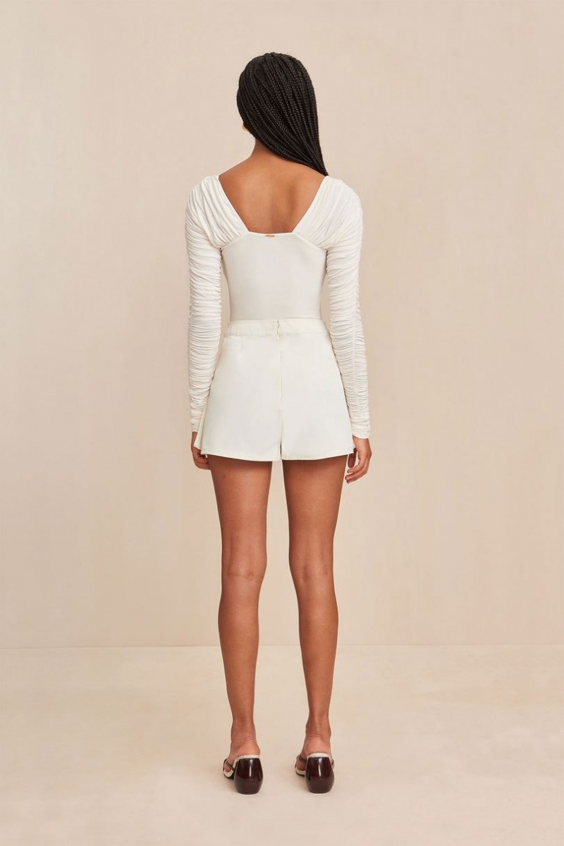 Cult Gaia Adalee Shorts White | NZ 097582A