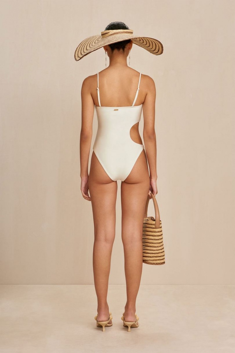 Cult Gaia Alta One Piece Bodysuit White | NZ 762304Y