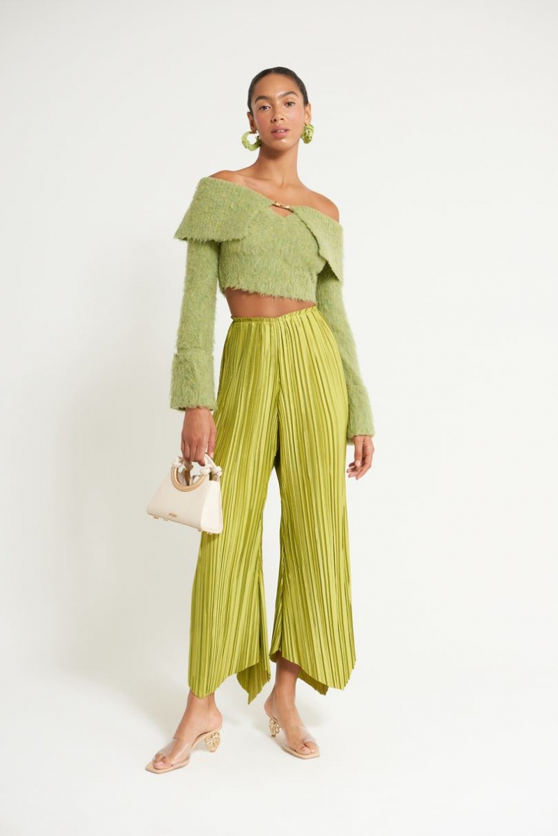 Cult Gaia Audie Knit Top Green | NZ 250964H