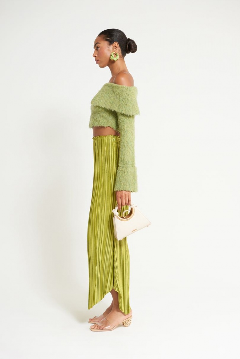 Cult Gaia Audie Knit Top Green | NZ 250964H