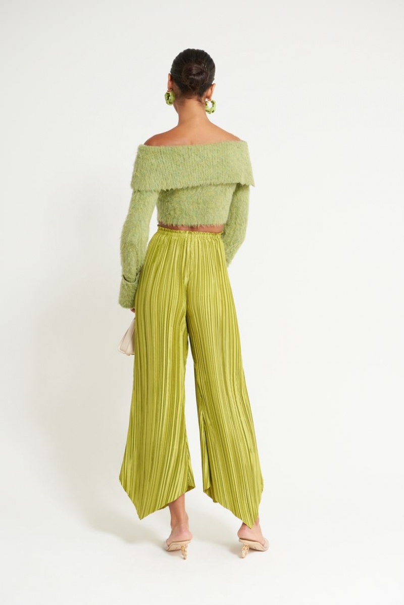 Cult Gaia Audie Knit Top Green | NZ 250964H