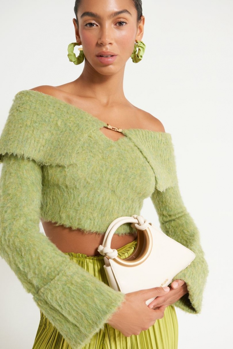 Cult Gaia Audie Knit Top Green | NZ 250964H