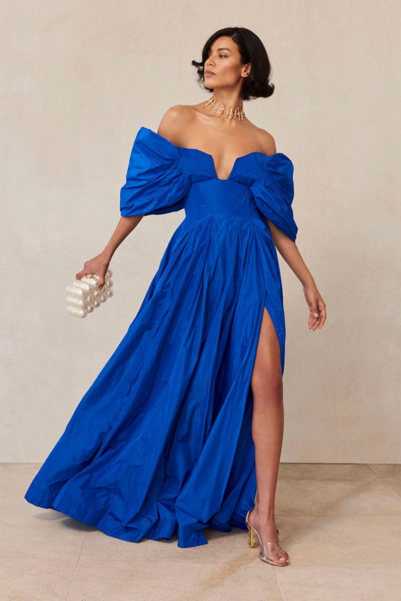 Cult Gaia Aviva Gown Dress Blue | NZ 269734Y