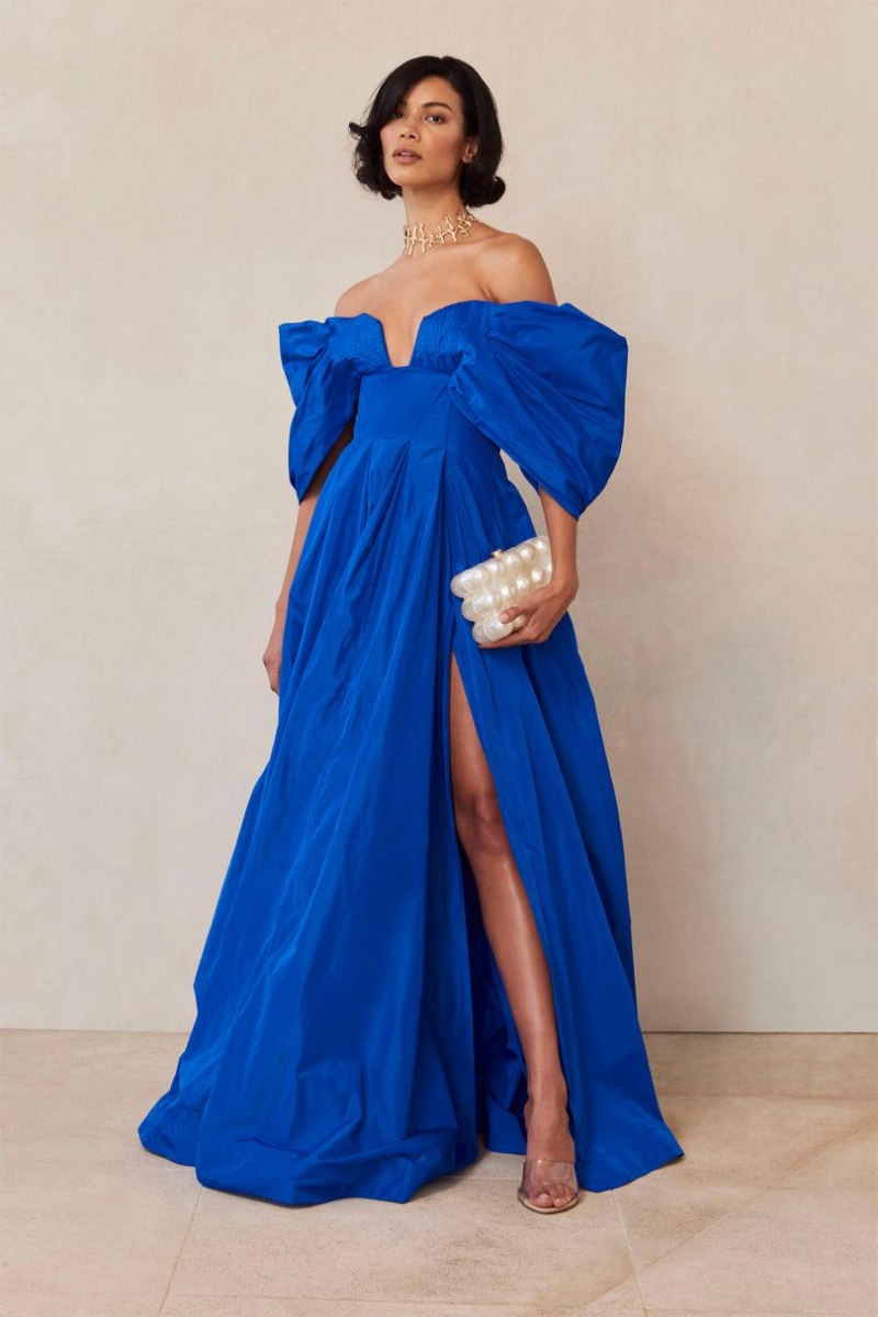 Cult Gaia Aviva Gown Dress Blue | NZ 269734Y