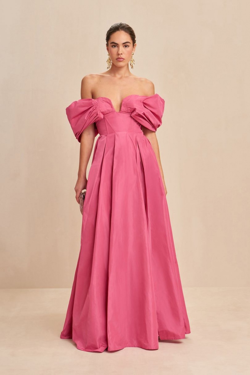 Cult Gaia Aviva Gown Dress Pink | NZ 942130E