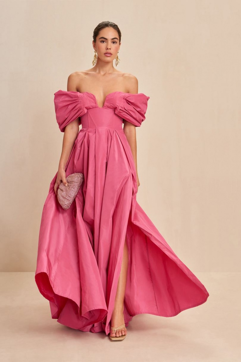 Cult Gaia Aviva Gown Dress Pink | NZ 942130E