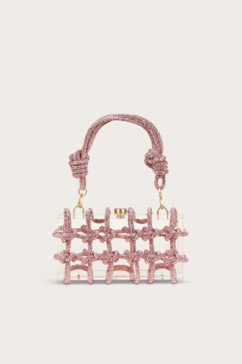 Cult Gaia Bess Rhinestone Shoulder Bag Pink | NZ 154927J