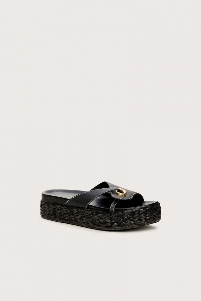 Cult Gaia Blythe Platform Sandals Black | NZ 382479X