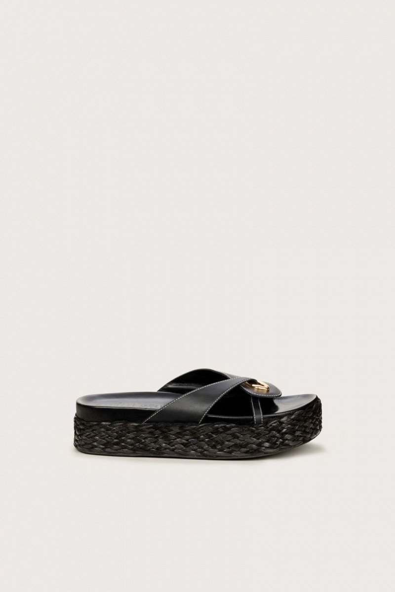 Cult Gaia Blythe Platform Sandals Black | NZ 382479X