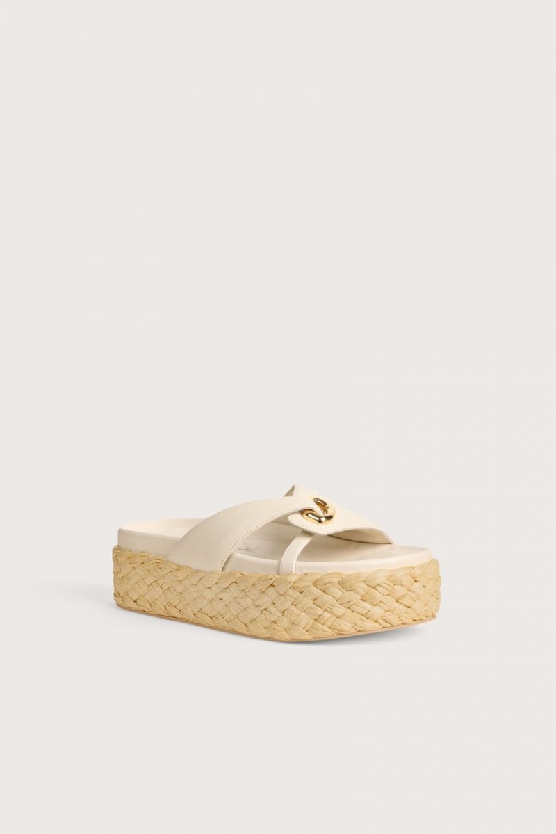 Cult Gaia Blythe Platform Sandals White | NZ 164739B