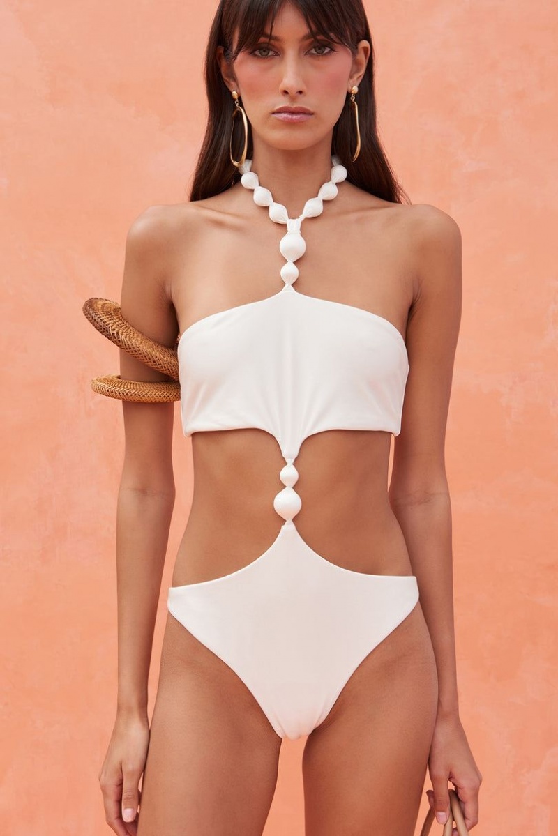 Cult Gaia Caitriona One Piece Bodysuit White | NZ 340296G