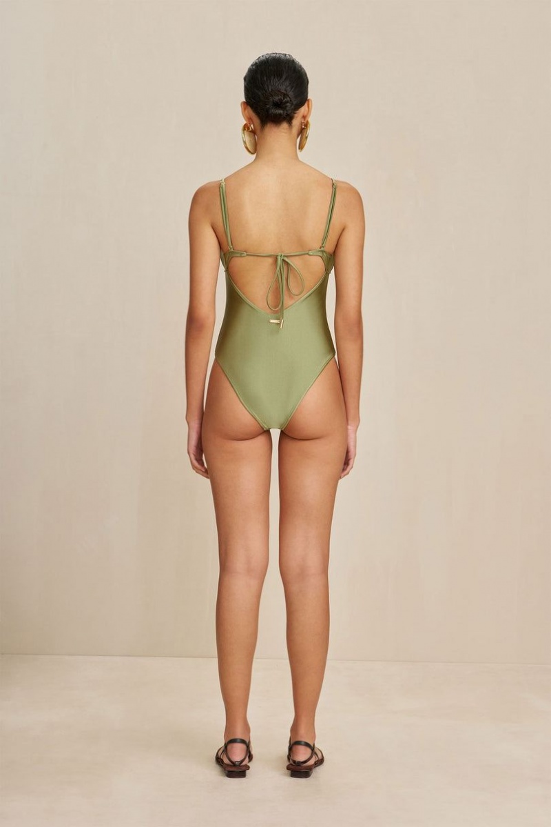 Cult Gaia Celia One Piece Bodysuit Green | NZ 816527Z