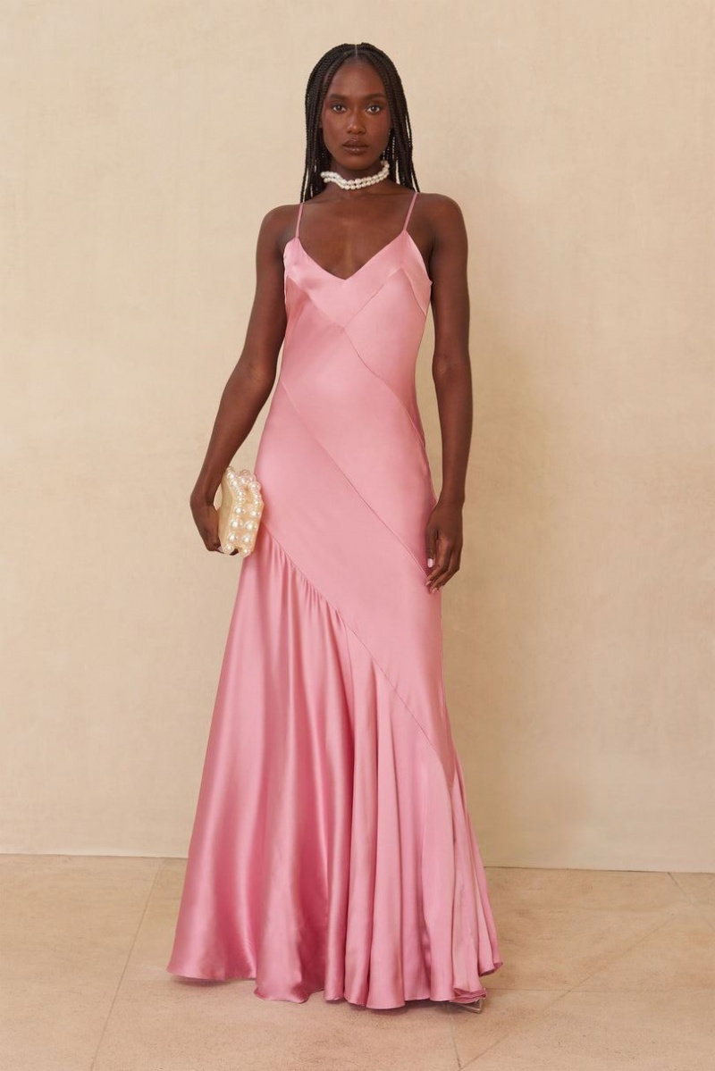 Cult Gaia Crissy Gown Dress Pink | NZ 798026O