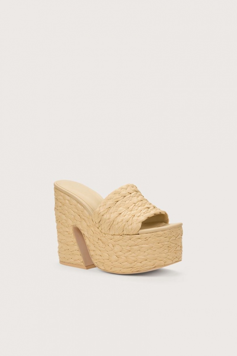 Cult Gaia Daria Platform Sandals Beige | NZ 327045O