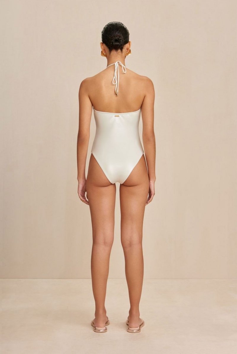 Cult Gaia Elorie One Piece Bodysuit White | NZ 605317G