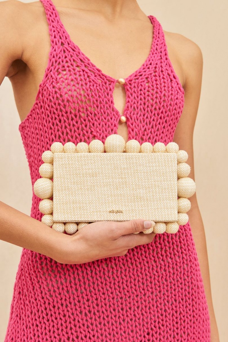 Cult Gaia Eos Clutch Beige | NZ 620547L