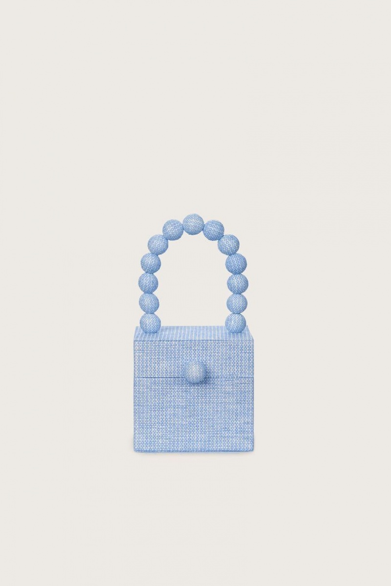 Cult Gaia Eos Top Handle Tote Bag Light Blue | NZ 029741E