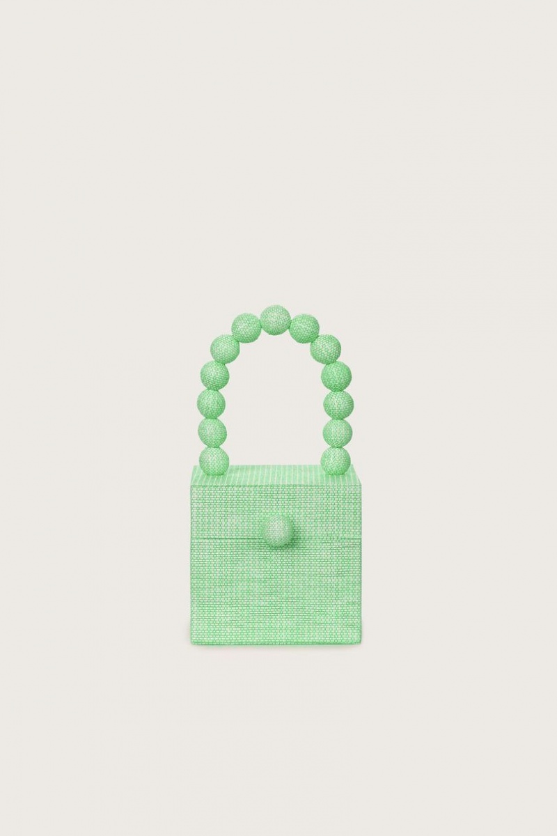 Cult Gaia Eos Top Handle Tote Bag Light Green | NZ 789246A