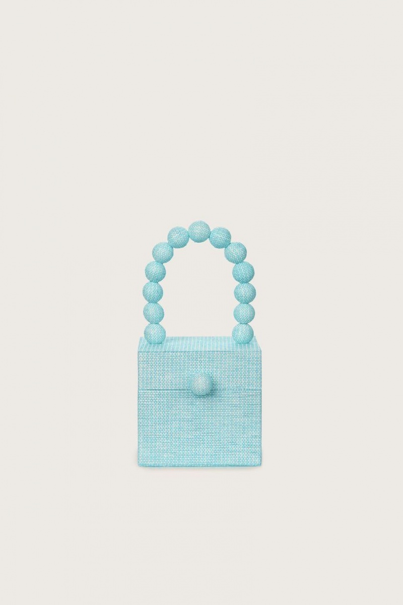 Cult Gaia Eos Top Handle Tote Bag Light Blue | NZ 315827V