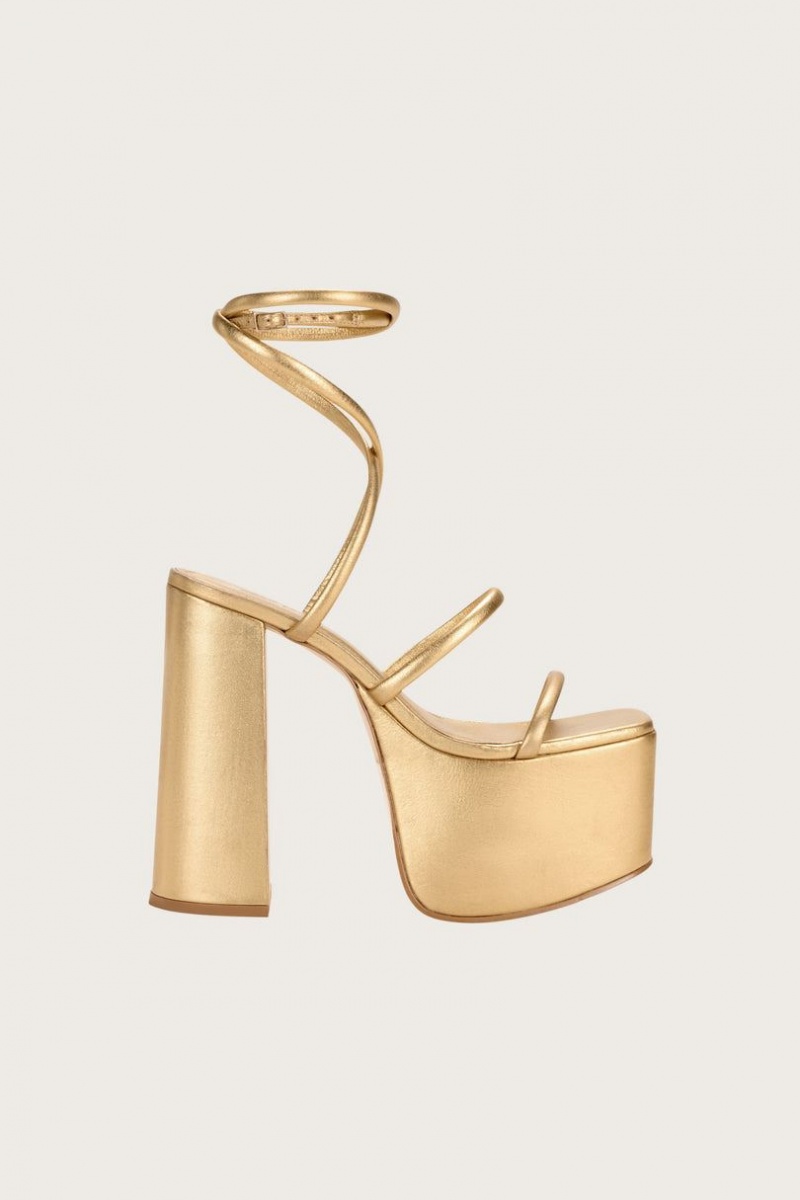 Cult Gaia Hyte Platform Sandals Gold | NZ 120875N