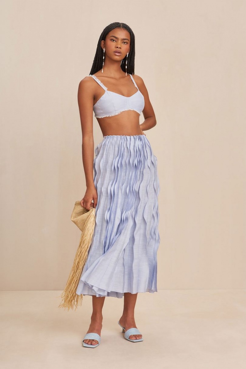 Cult Gaia Jaylin Skirt Blue | NZ 615403L