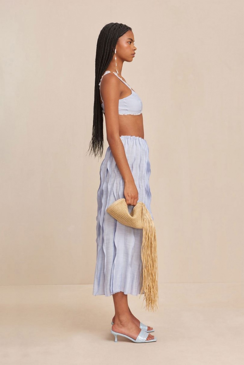 Cult Gaia Jaylin Skirt Blue | NZ 615403L