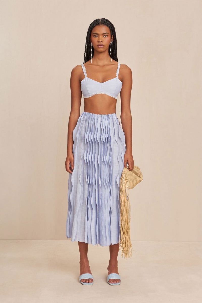 Cult Gaia Jaylin Skirt Blue | NZ 615403L