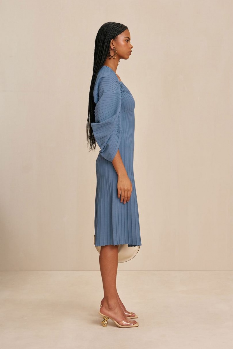 Cult Gaia Kaisa Knitted Dress Blue | NZ 130746M