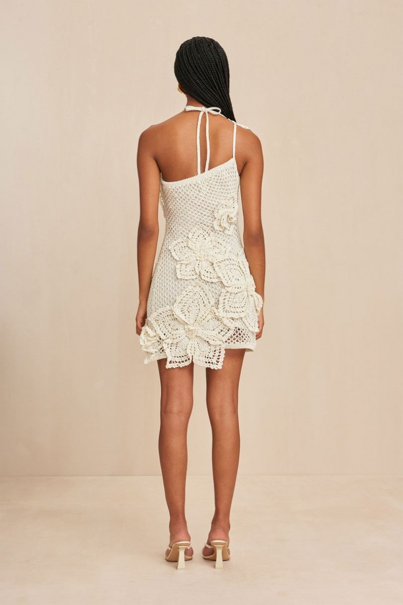 Cult Gaia Kendria Crochet Dress White | NZ 092147F